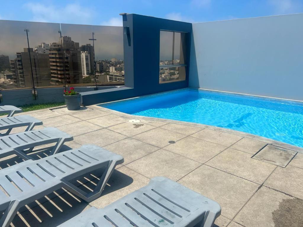 Апартаменты Acogedor Dpto En San Isidro Excelente Vista, Piscina Y Wifi Лима Экстерьер фото